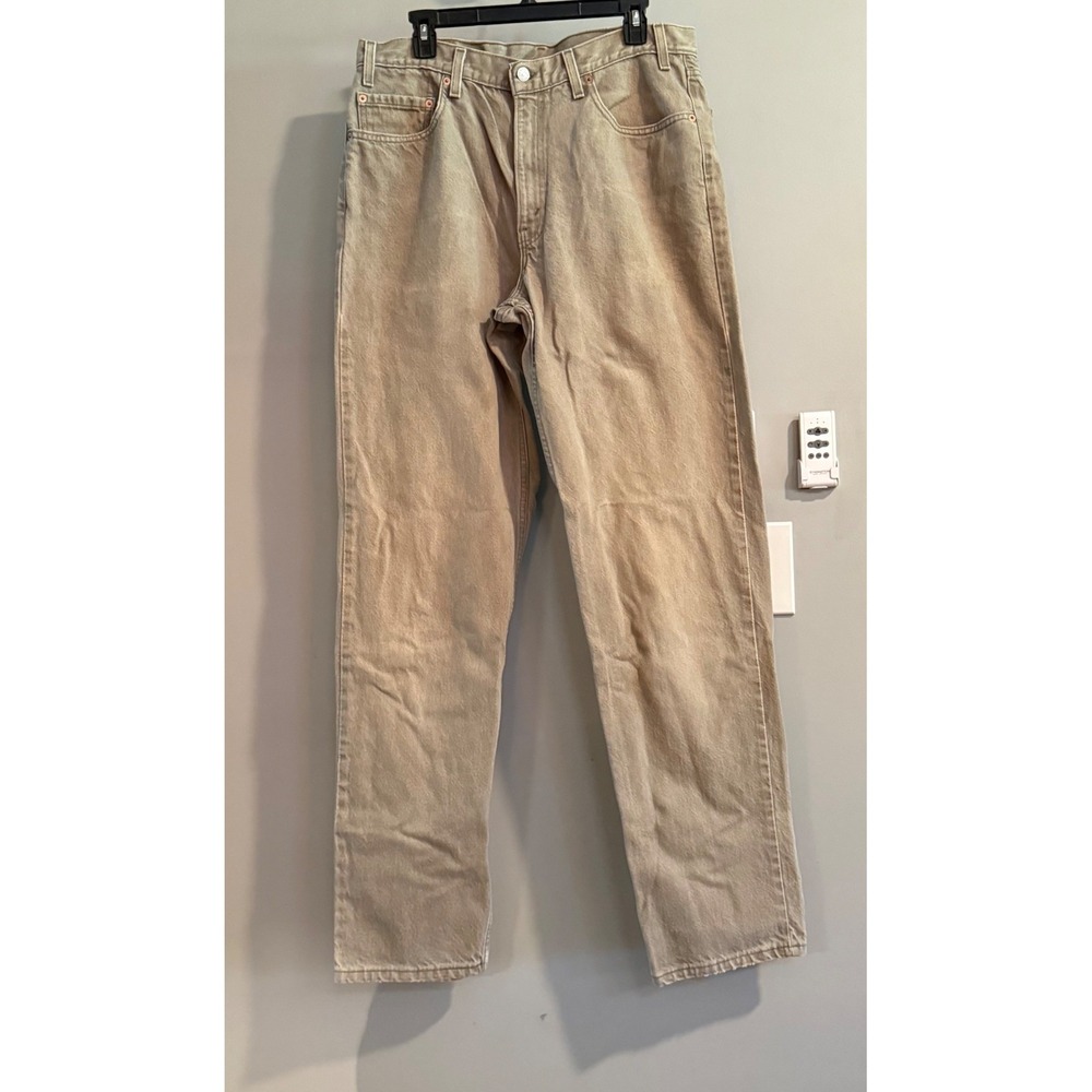 Levi's 550 Relaxed Fit Jeans Mens 36x36 Tan Vintage Made in USA Denim 4686